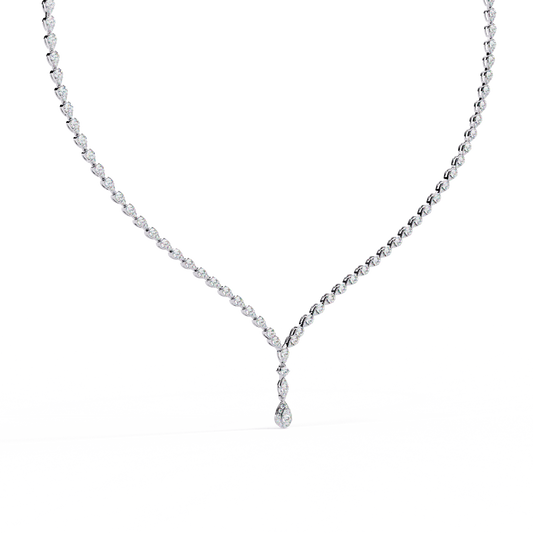 4.50 Carat Round Cut Lab Diamond Tennis Necklace