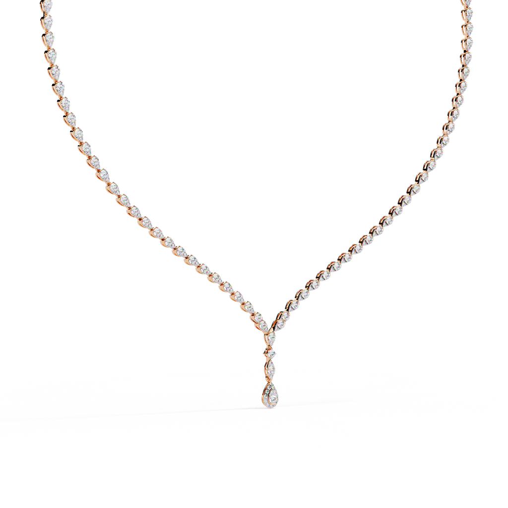 4.50 Carat Round Cut Lab Diamond Tennis Necklace