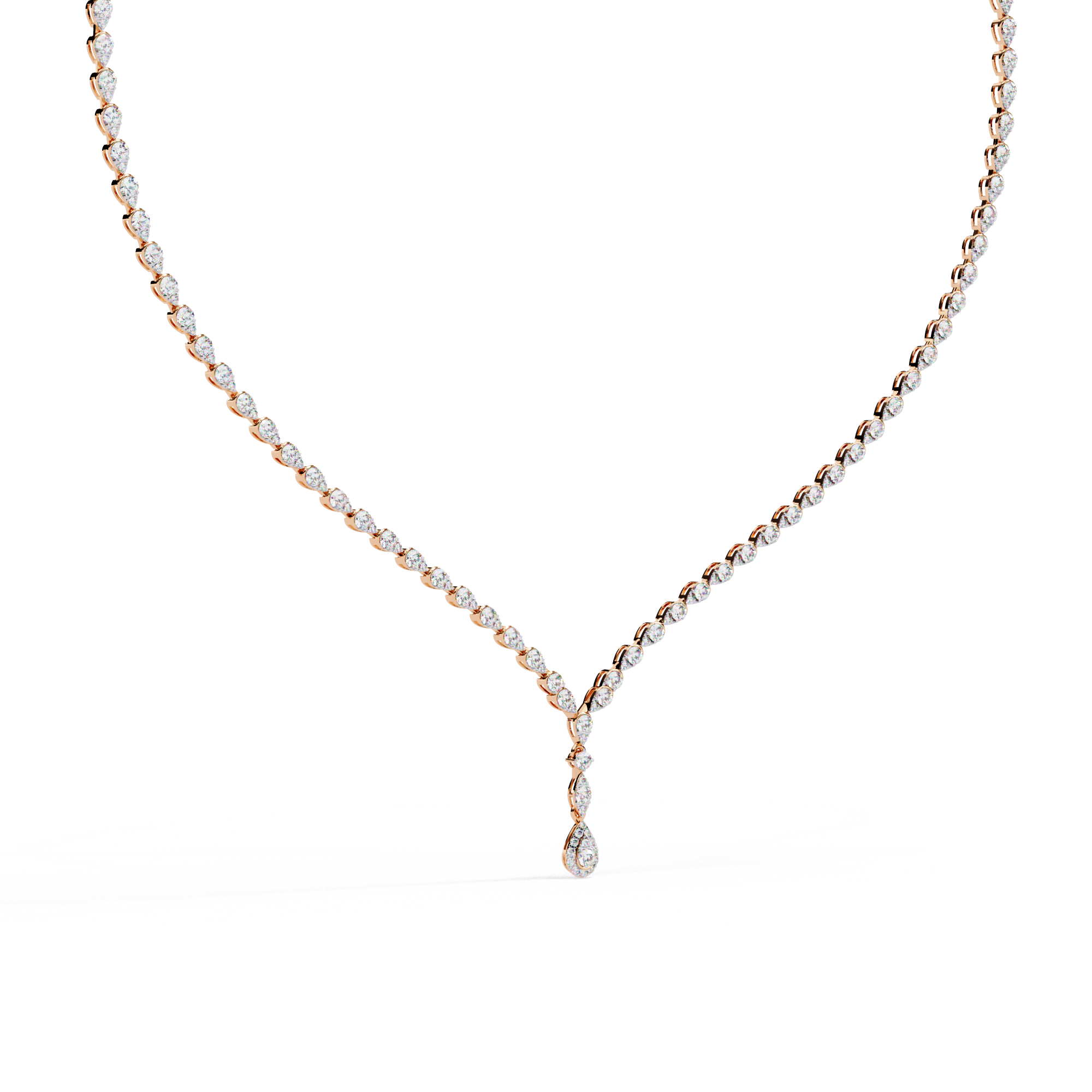 4.50 Carat Round Cut Lab Diamond Tennis Necklace
