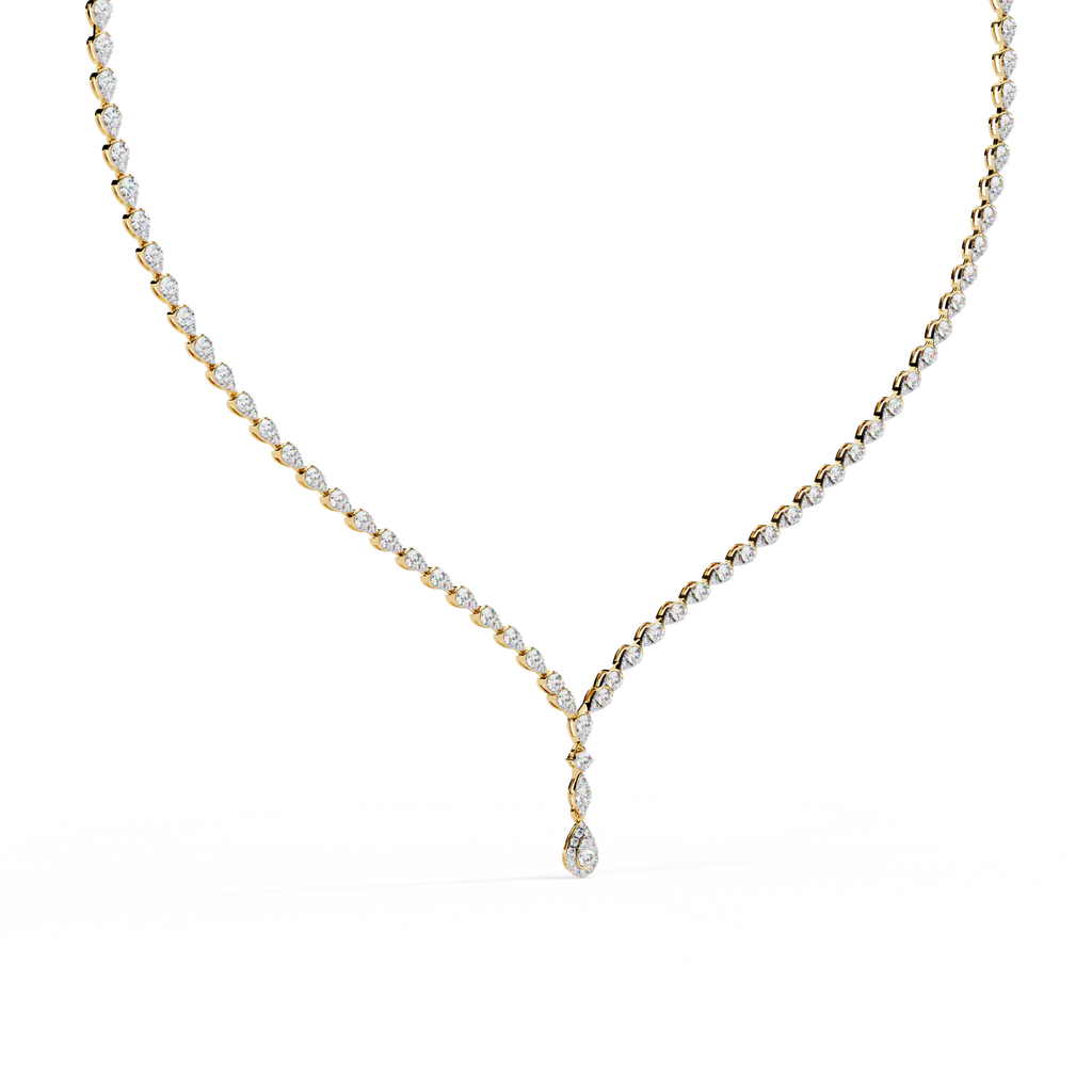 4.50 Carat Round Cut Lab Diamond Tennis Necklace