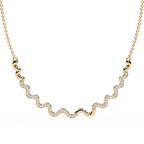 Round Shaped Lab Diamond Twisted Necklace