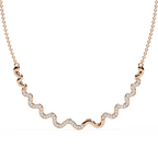 Round Shaped Lab Diamond Twisted Necklace