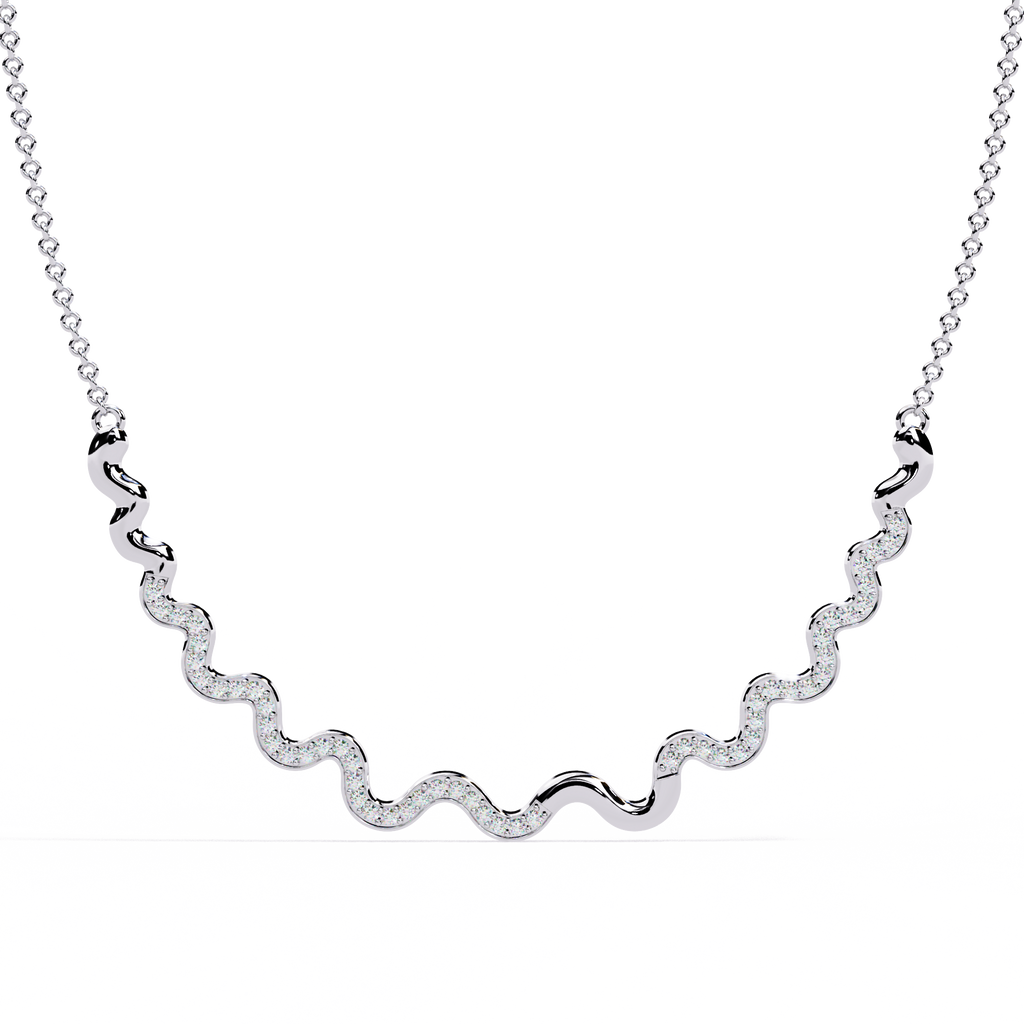 Round Shaped Lab Diamond Twisted Necklace