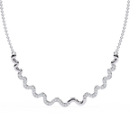 Round Shaped Lab Diamond Twisted Necklace