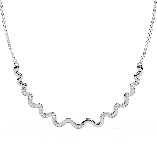 Round Shaped Lab Diamond Twisted Necklace