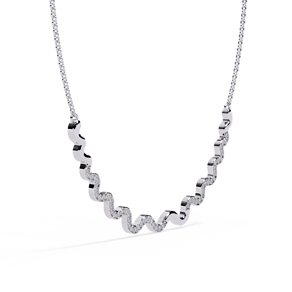 Round Shaped Lab Diamond Twisted Necklace