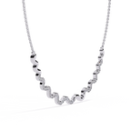 Round Shaped Lab Diamond Twisted Necklace
