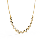 Round Shaped Lab Diamond Twisted Necklace
