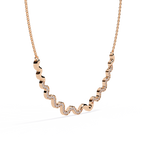 Round Shaped Lab Diamond Twisted Necklace