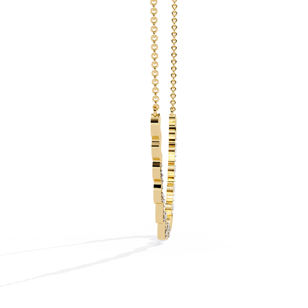 Round Shaped Lab Diamond Twisted Necklace