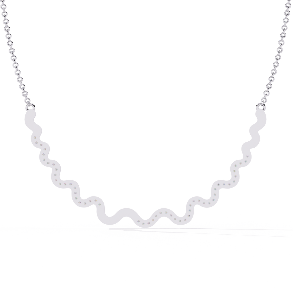 Round Shaped Lab Diamond Twisted Necklace