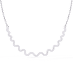 Round Shaped Lab Diamond Twisted Necklace