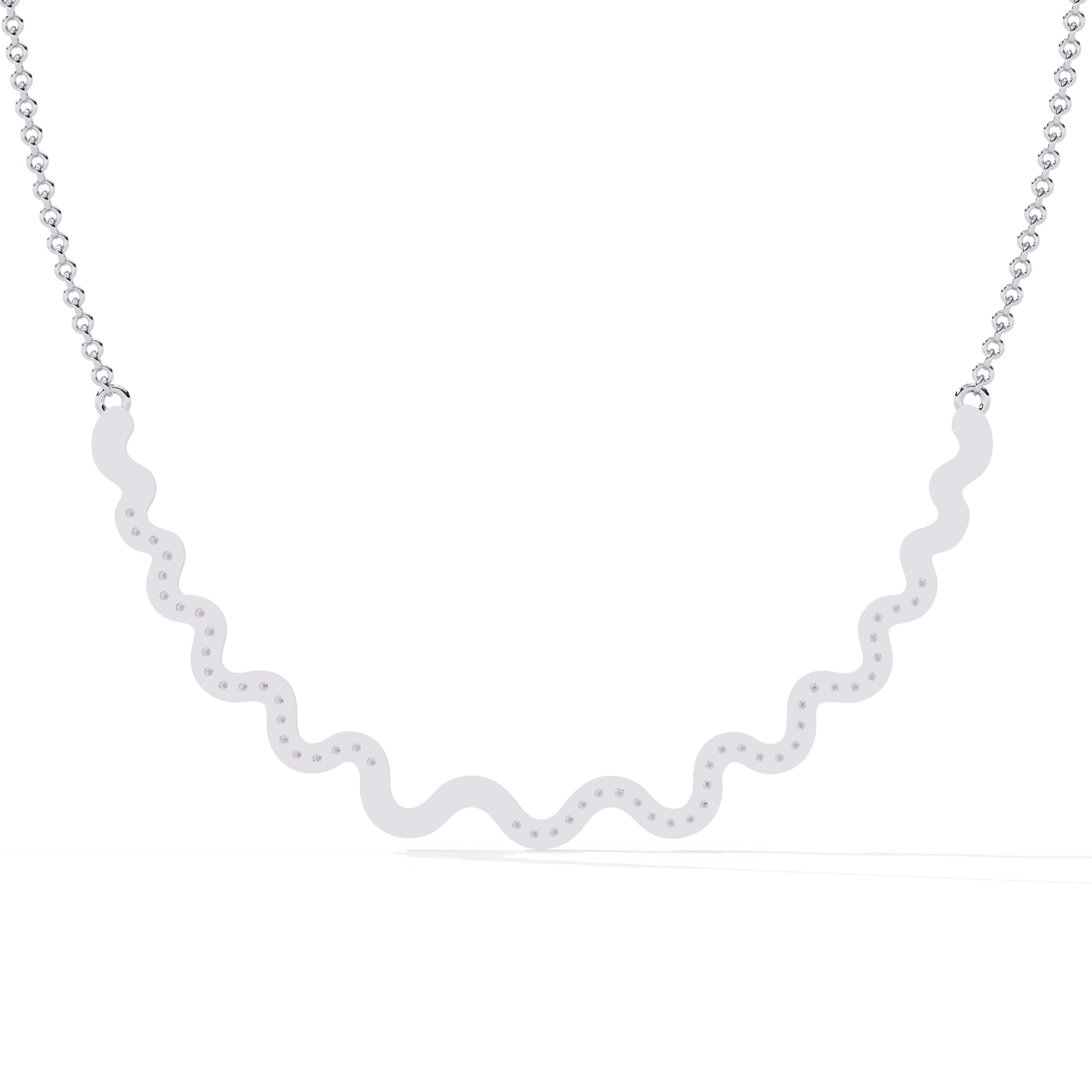 Round Shaped Lab Diamond Twisted Necklace