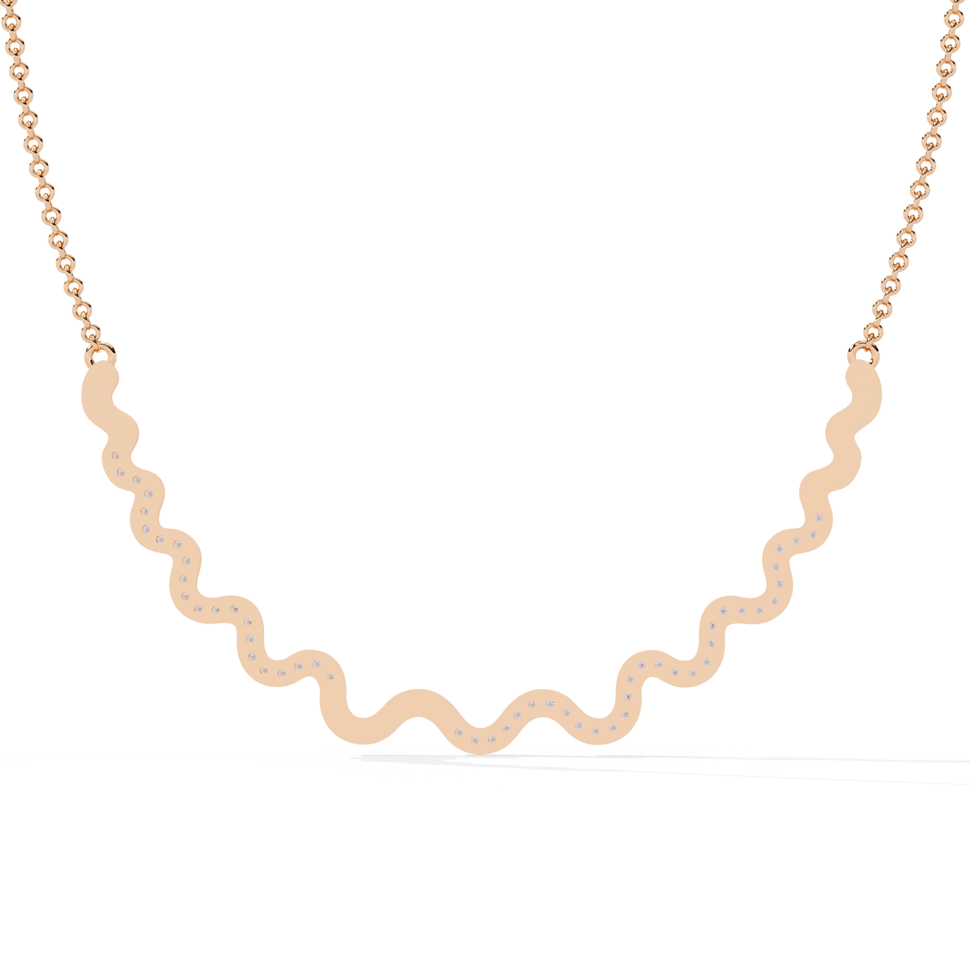 Round Shaped Lab Diamond Twisted Necklace