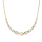 Round Cut Lab Diamond Necklace in 14K White Gold