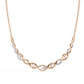 Round Cut Lab Diamond Necklace in 14K White Gold