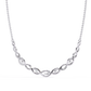 Round Cut Lab Diamond Necklace in 14K White Gold