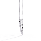 Round Cut Lab Diamond Necklace in 14K White Gold