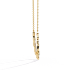 Round Cut Lab Diamond Necklace in 14K White Gold