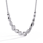 Round Cut Lab Diamond Necklace in 14K White Gold