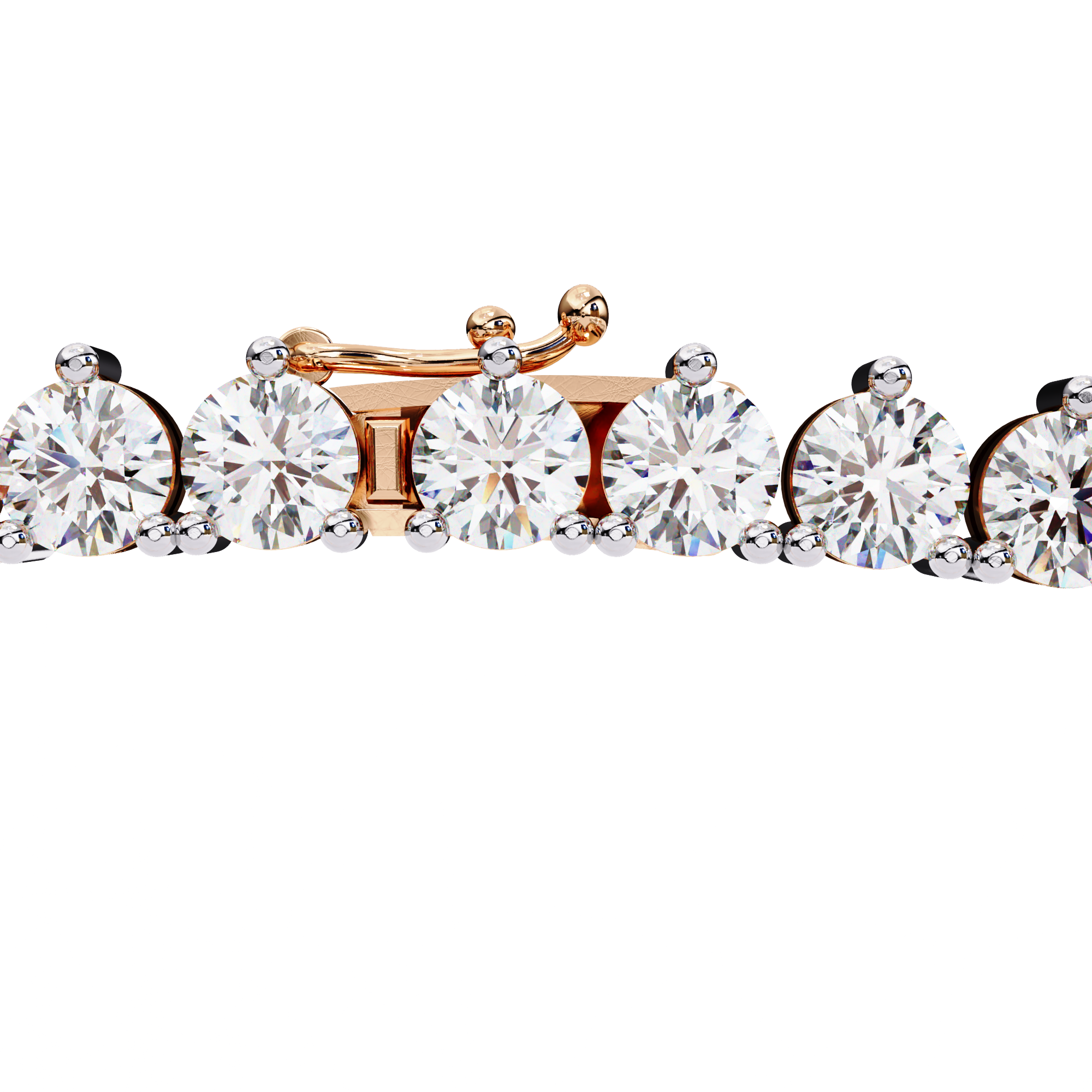 Unique Round Cut Lab Diamond Tennis Necklace