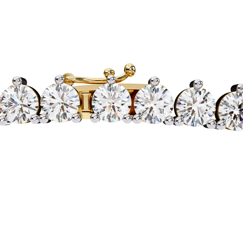 Unique Round Cut Lab Diamond Tennis Necklace