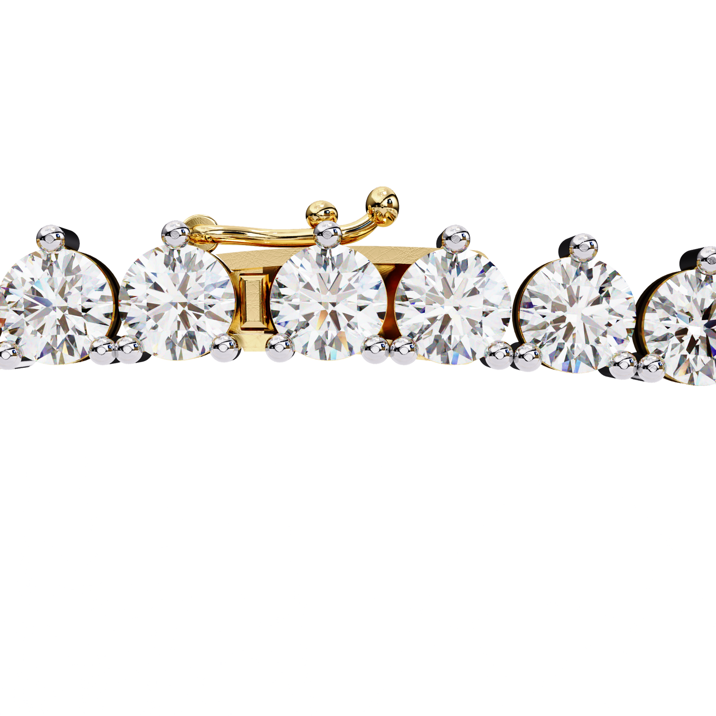 Unique Round Cut Lab Diamond Tennis Necklace