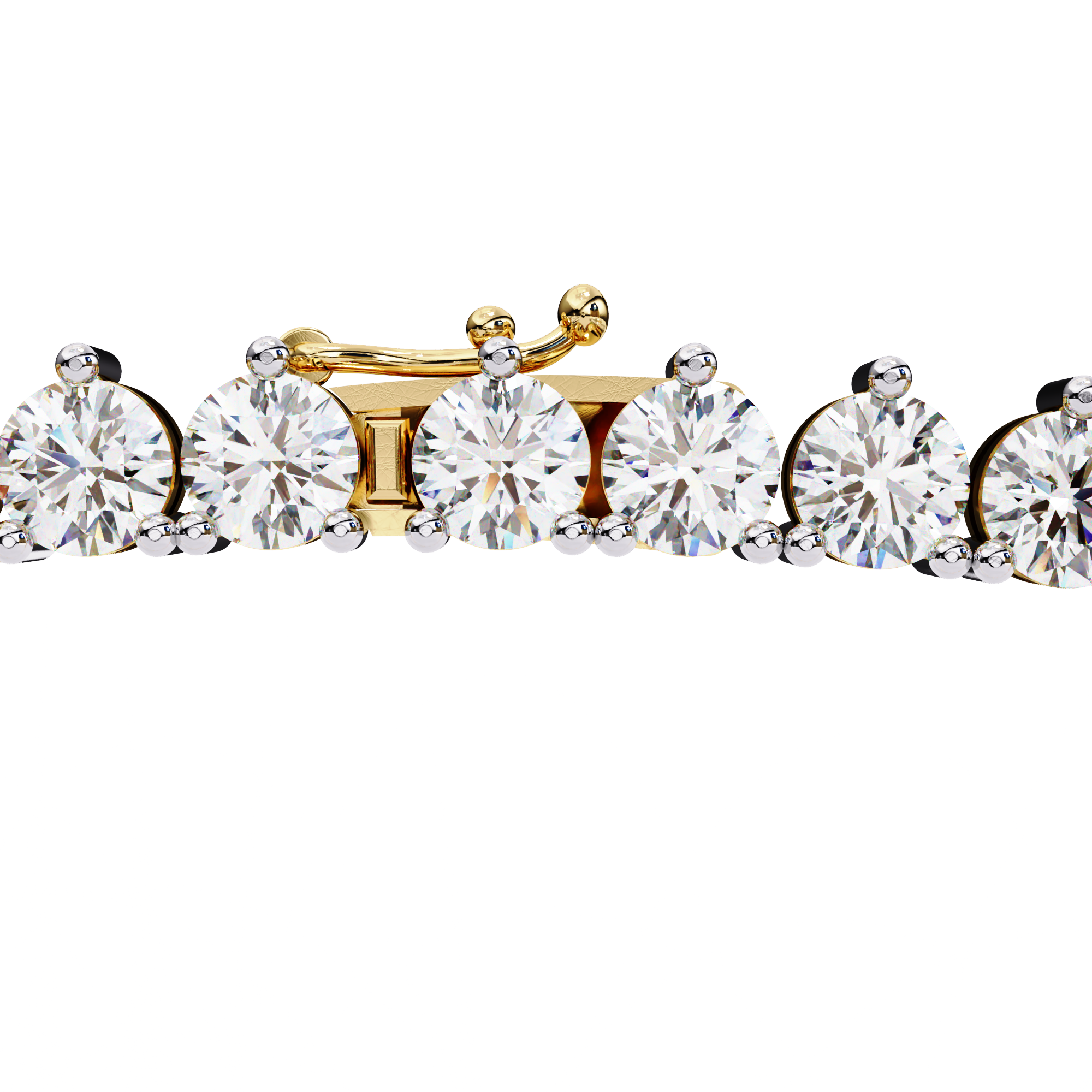 Unique Round Cut Lab Diamond Tennis Necklace