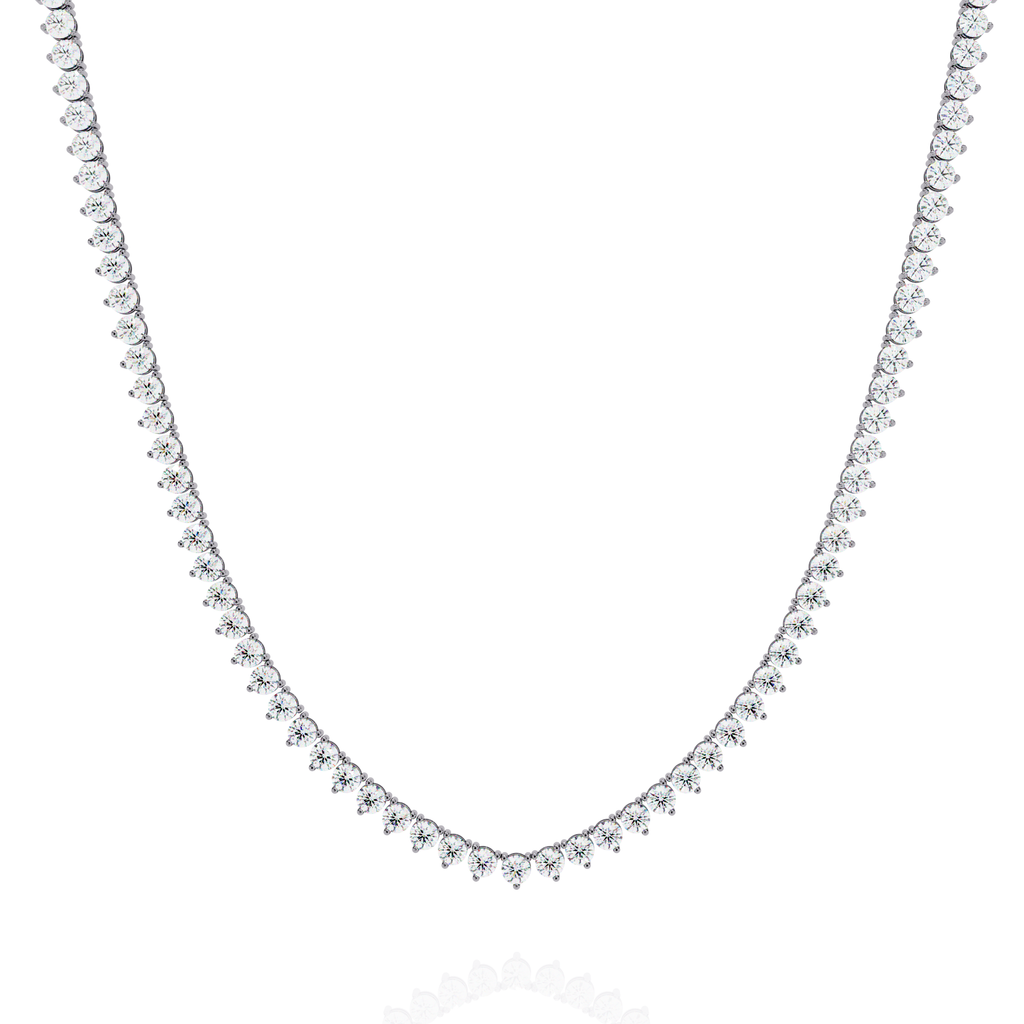 Unique Round Cut Lab Diamond Tennis Necklace