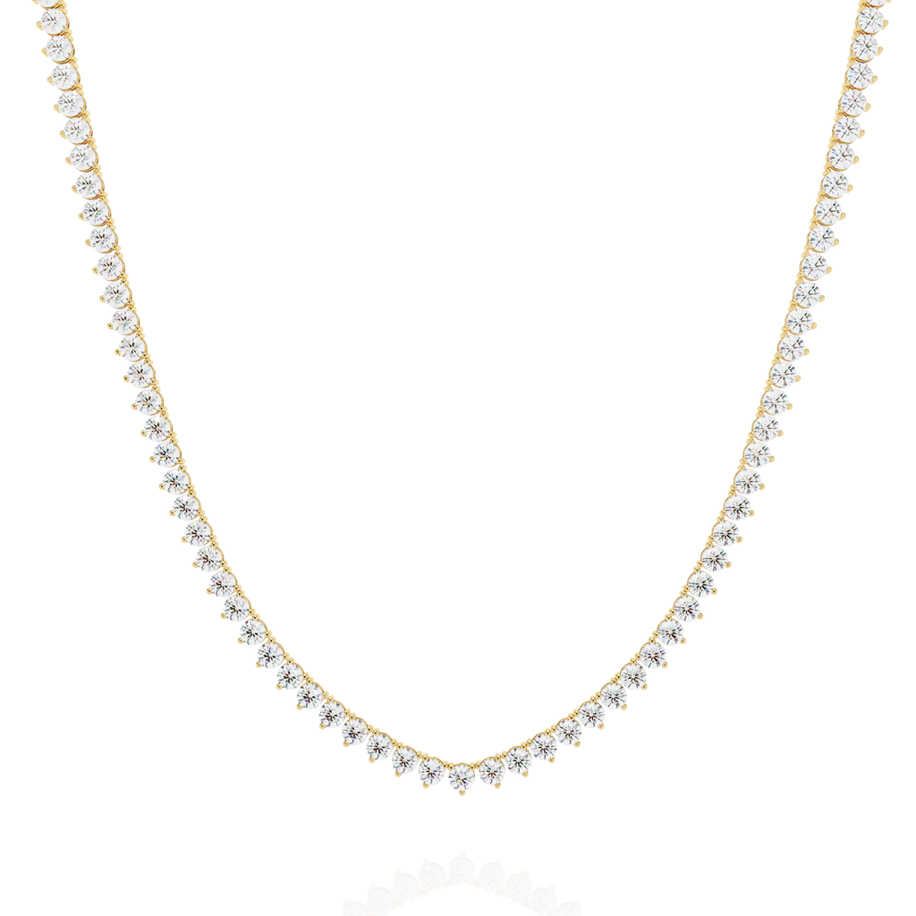 Unique Round Cut Lab Diamond Tennis Necklace
