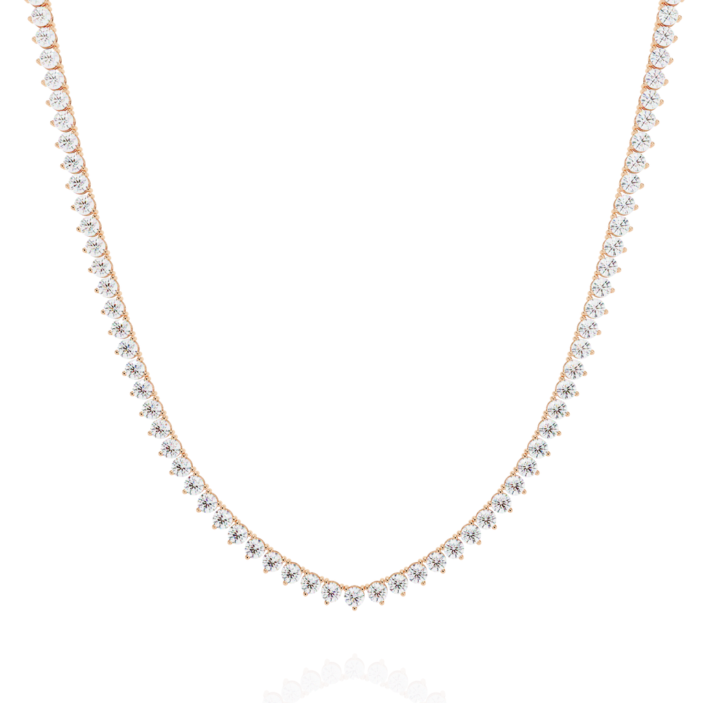 Unique Round Cut Lab Diamond Tennis Necklace