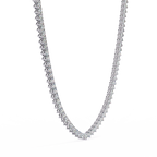 Unique Round Cut Lab Diamond Tennis Necklace