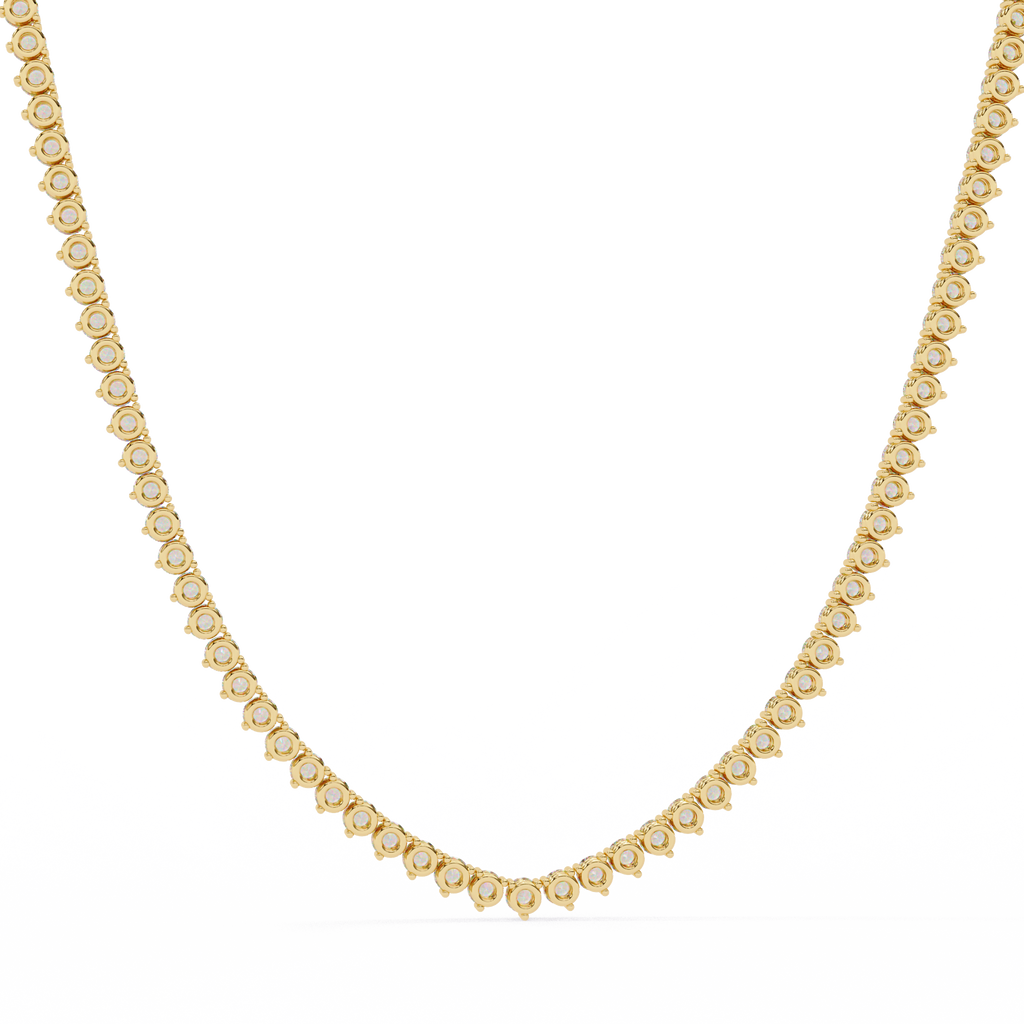 Unique Round Cut Lab Diamond Tennis Necklace
