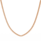 Unique Round Cut Lab Diamond Tennis Necklace