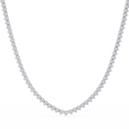 Unique Round Cut Lab Diamond Tennis Necklace