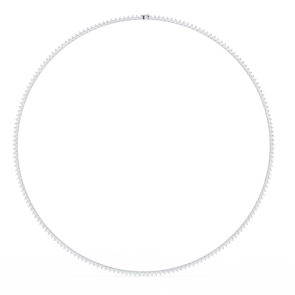 Unique Round Cut Lab Diamond Tennis Necklace