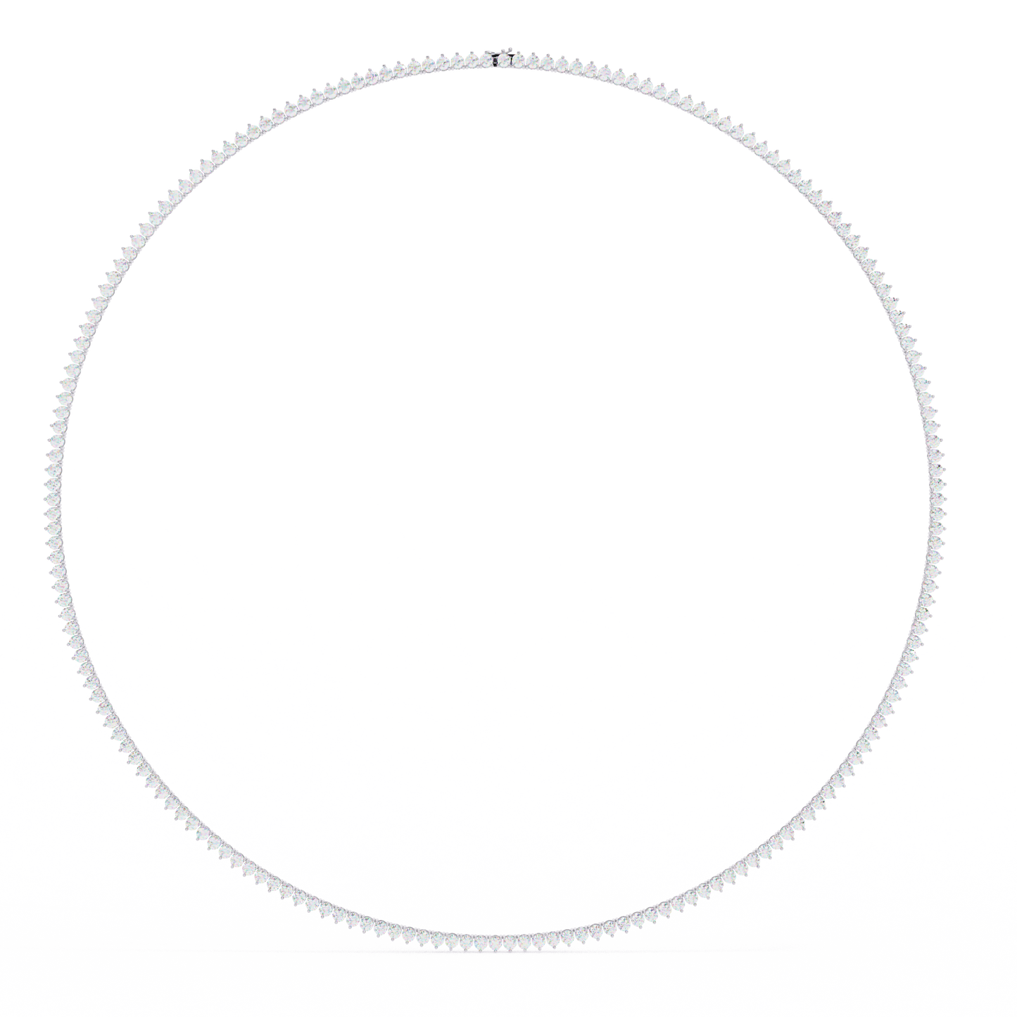 Unique Round Cut Lab Diamond Tennis Necklace