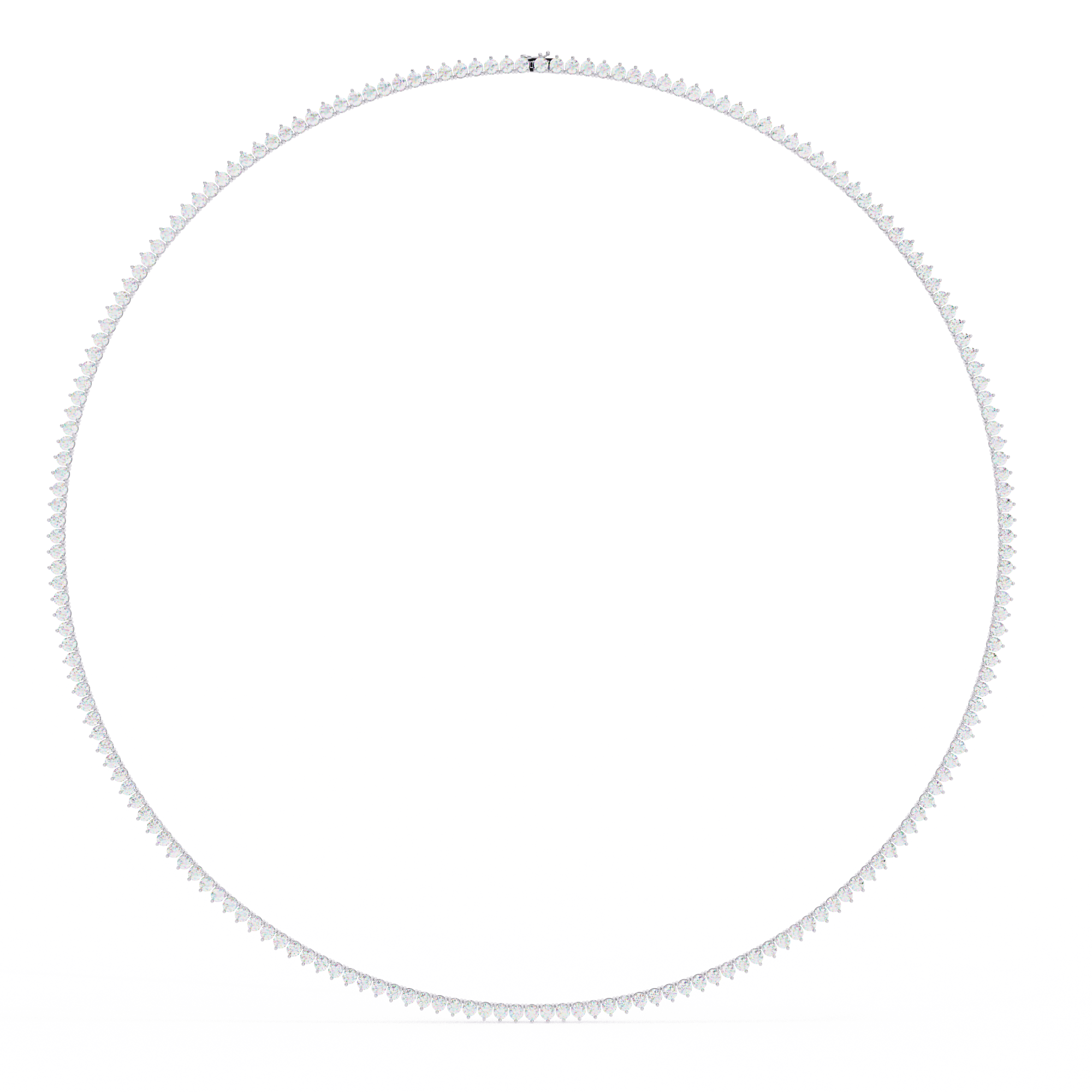 Unique Round Cut Lab Diamond Tennis Necklace