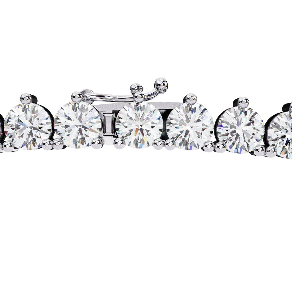 Unique Round Cut Lab Diamond Tennis Necklace