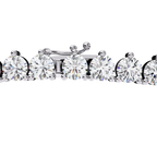 Unique Round Cut Lab Diamond Tennis Necklace