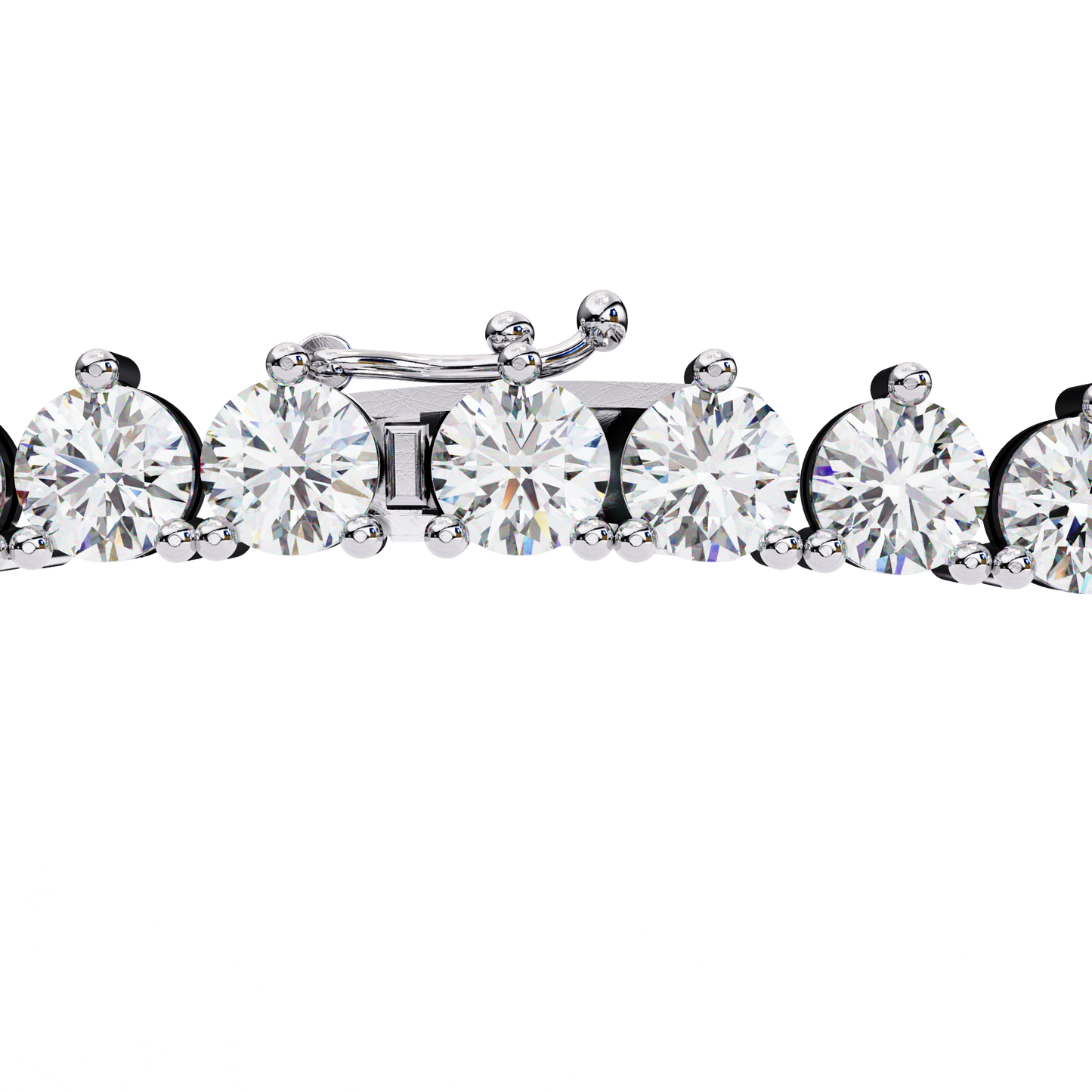 Unique Round Cut Lab Diamond Tennis Necklace