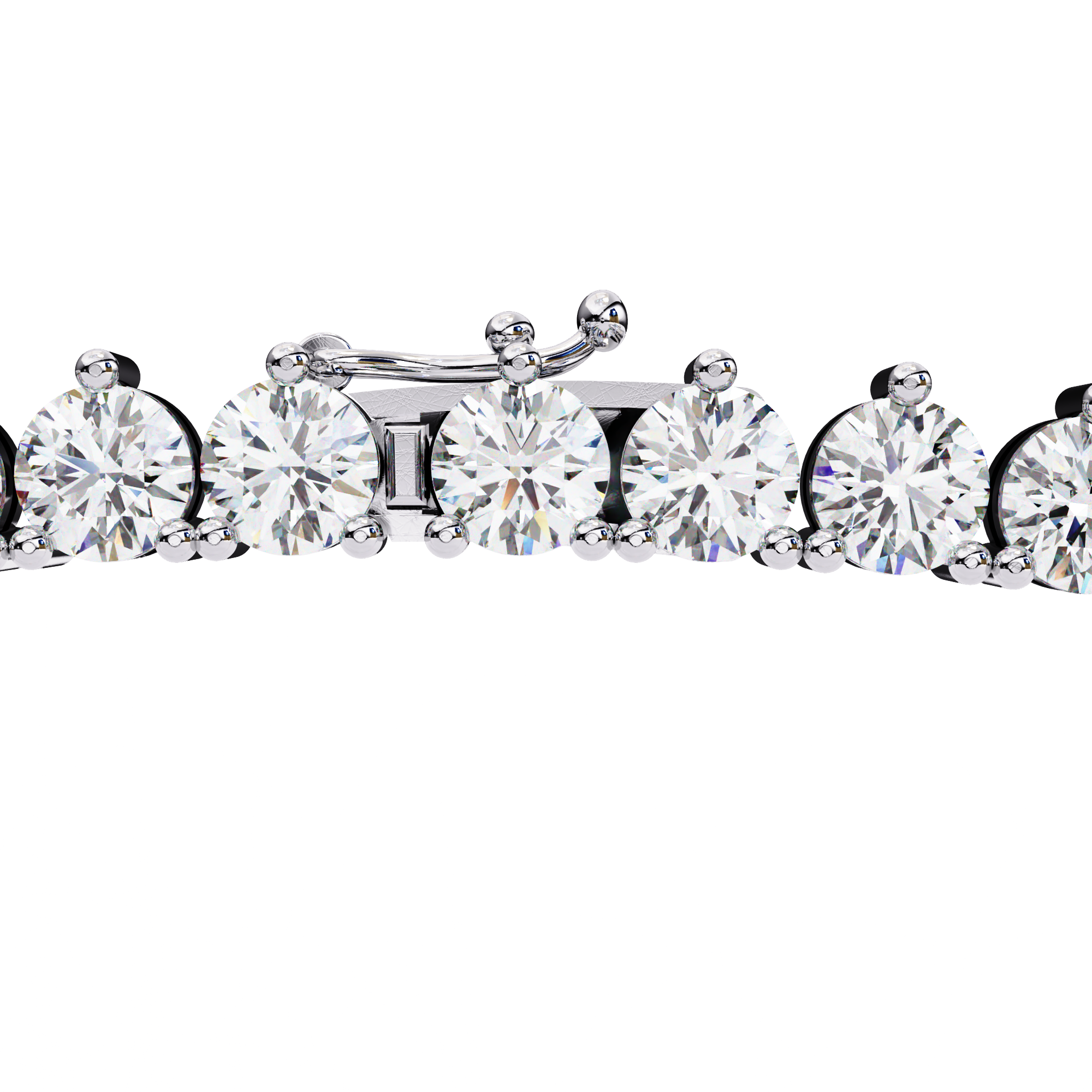 Unique Round Cut Lab Diamond Tennis Necklace