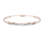 Brilliant Cut Diamond Classic Twin Chain Bracelet