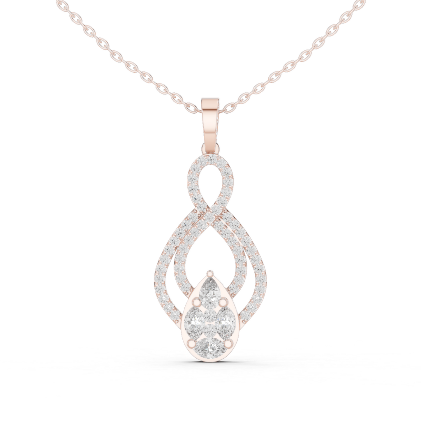 Multi Shape Lab Diamond Infinity Pendant
