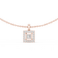 Princess Cut Lab Diamond Halo Pendant