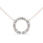 1.50 Carat Oval Shape Lab Diamond Circle Pendant