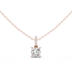 1.50 Carat Cushion Cut Solitaire Lab Diamond Pendant