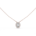 Fancy Oval Cut Halo Lab Diamond Pendant