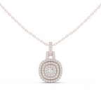 Vintage Halo Cushion Cut Lab Diamond Pendant