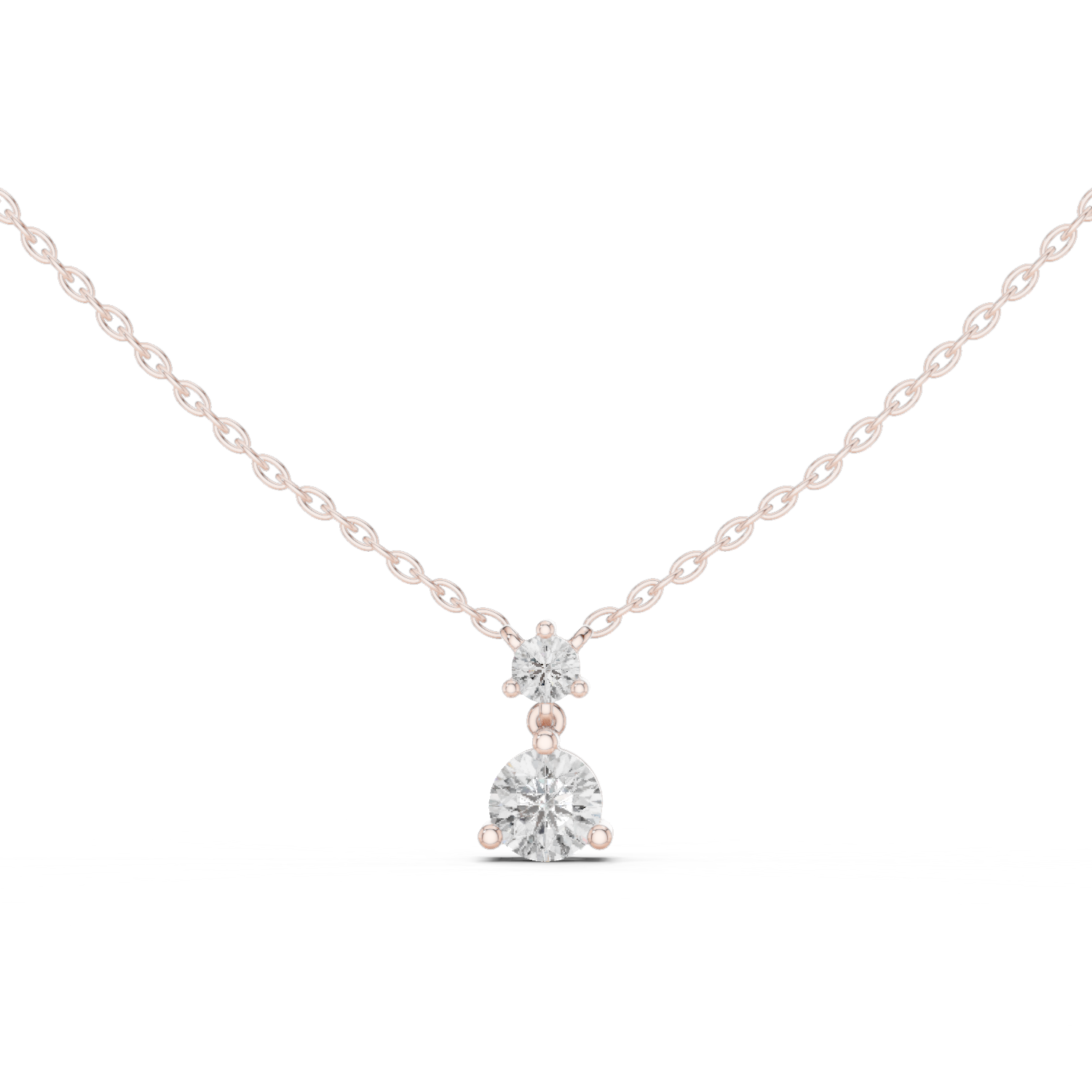 14K Yellow Gold Solitaire Pendant With Round Lab Diamond